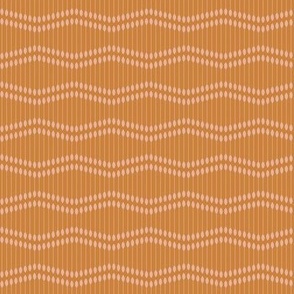 286 - Small scale Wallpaper reeds 1920s style zingy mustard and soft apricot pink stylized wave art deco style, for modern minimalist wallpaper and curtains, home decor, duvet covers, table linen and more.