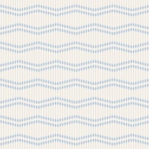 286 - Small scale Wallpaper reeds 1920s style palest periwinkle blue and soft cream stylized wave art deco style, for modern wallpaper and  minimalist curtains, home decor, duvet covers, table linen and more.