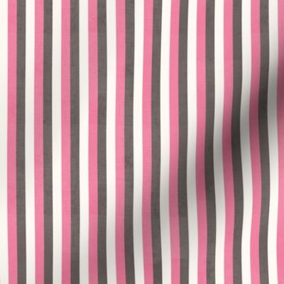 Halloween Stripes || Pink and Grey on Cream || Pumpkin Patch Collection by Sarah Price Medium Scale Perfect for bags, clothing and quilts