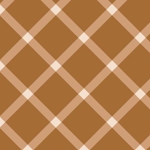 brown diagonal plaid