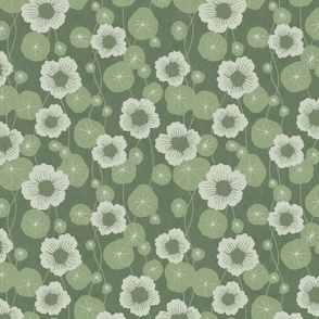 Nasturtium - Moss Green (Medium Scale)