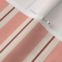 horizontal stripes tangerine and almond | small