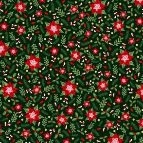 Christmas Flora Red and Green