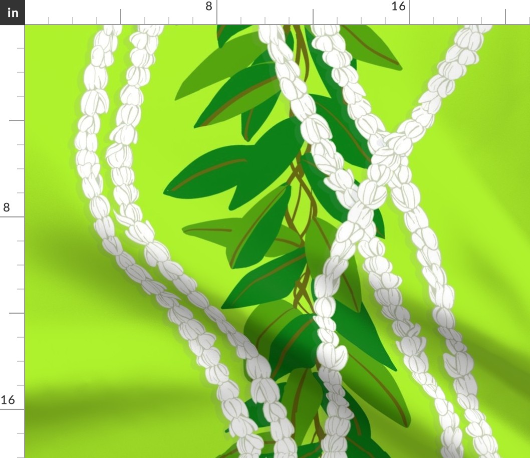 Large- strands of Pikake and Maile Lei-on lime