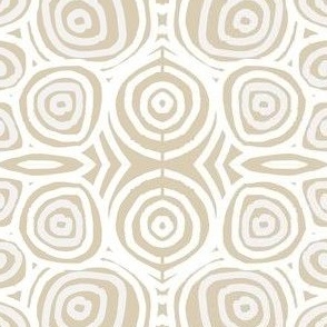 Bold Rustic Circular lines - Boho circles modern geometric  - off white ginger   - small 