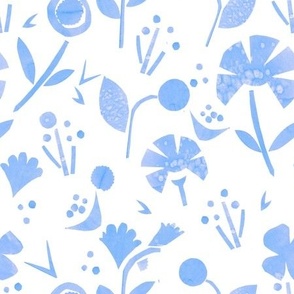Papercut flowers blue