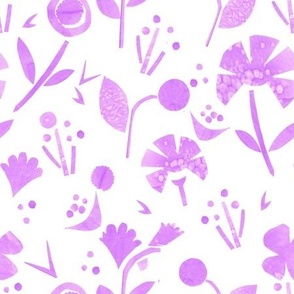 Papercut flowers bright purple