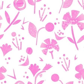 Papercut flowers bright pink