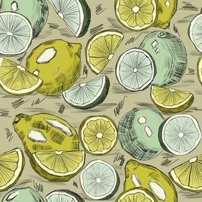 Lemon and lime pattern 