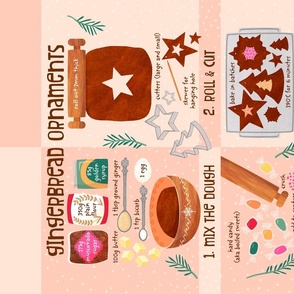 Gingerbread Ornaments Recipe (PANEL 27in x 18in)