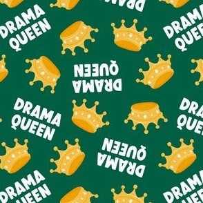 Drama Queen - Crown - Emerald Green - LAD22