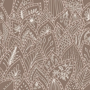Pure Brown Fabric, Wallpaper and Home Decor