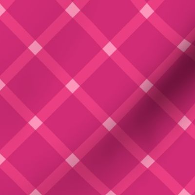 pink diagonal plaid