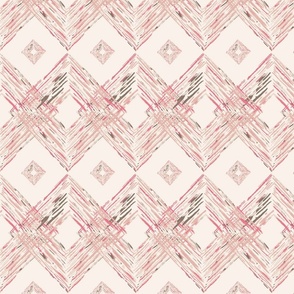 Watercolor diamond shapes geometricd pastel Pink Cream taupe