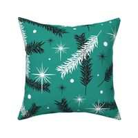 Winter Breeze Teal Black Large Scale