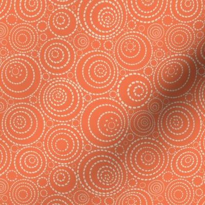 Spirited: Orange Dotted Circle Geometric
