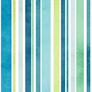 caribbean rustic stripes - marine colors stripes - coastal wallpaper and fabric