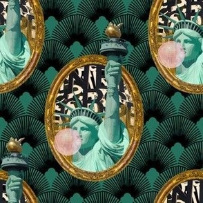 NY Statue of Liberty Bubble Gum in Teal and Black