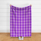 3" buffalo check with hearts - mad purple and lavender