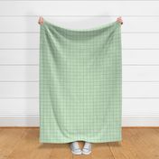 St Patrick's Day plaid - Irish holiday green tartan gingham checker design soft green