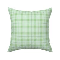 St Patrick's Day plaid - Irish holiday green tartan gingham checker design soft green