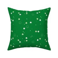 Shamrock Saint Patrick - Irish clover - minimalist St Patrick's Day lucky leaves ireland theme jade green