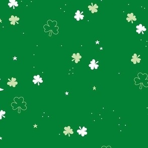 Shamrock Saint Patrick - Irish clover - minimalist St Patrick's Day lucky leaves ireland theme jade green