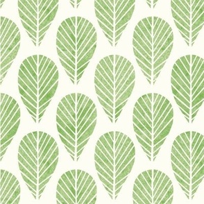 Leaf Stamp in Green 6 inch repeat