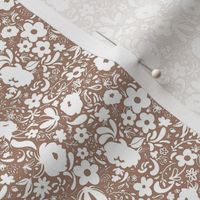 Blanketed floral sand brown