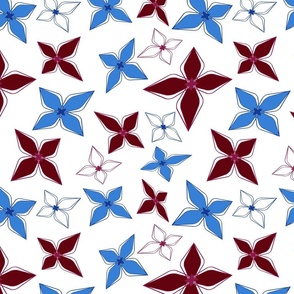 Flower Power, Large - Forever Red White and Blue