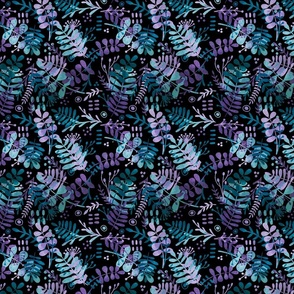 Purple and Teal Botanicals 