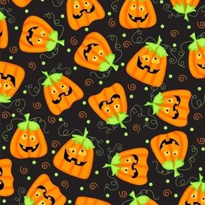 Halloween Carved Pumpkins Large 12"