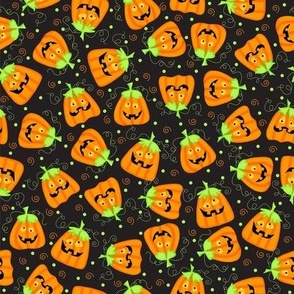 Halloween Carved Pumpkins Medium 8"
