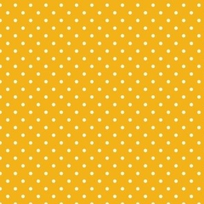 Cream dots, golden yellow hex  f3b218