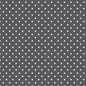 Cream dots, charcoal 575A5c