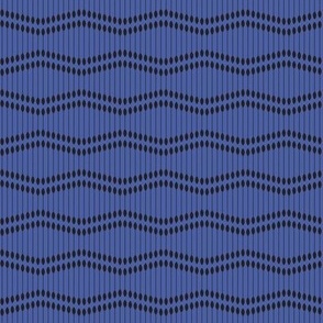 286 - Small scale Wallpaper reeds 1920s style Periwinkle blue and dark charcoal grey stylized wave art deco style, for modern minimalist wallpaper and curtains, home decor, duvet covers, table linen and more.