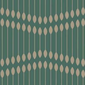 286 $ - Jumbo scale Wallpaper reeds 1920s style forest green and taupe stylized wave art deco style, for modern minimalist wallpaper and curtains, home decor, duvet covers, table linen and more.