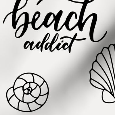 Beach Tattoo Flash Sheet - monochrome