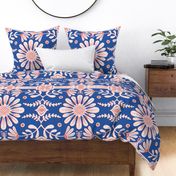 Boho Florals White Blue Red (large)