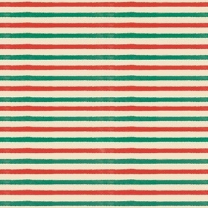 Retro lines in red and green - Vintage Xmas Rainbow 