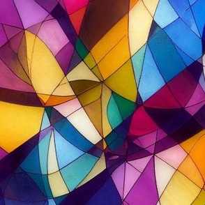 Stained glass  colorful glass look