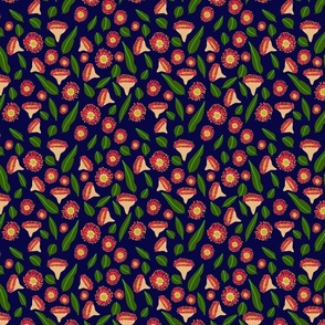 small Eucalyptus blossom navy