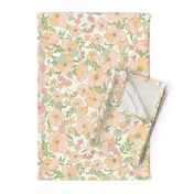 Bigger  Floral Illustrated 70s Vintage-peach