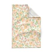 Bigger  Floral Illustrated 70s Vintage-peach