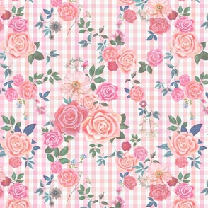 ROSE GARDEN pink gingham