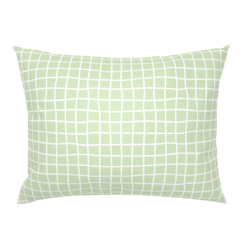 10" Abstract geometric green and white checkered stripe trend pattern grid