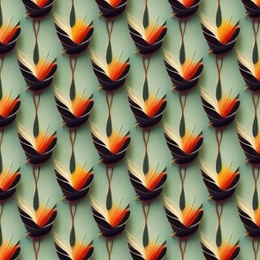 Bird of Paradise Small Abstract Pattern 1