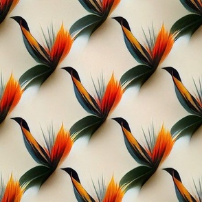 Bird of Paradise Small Abstract Pattern 2