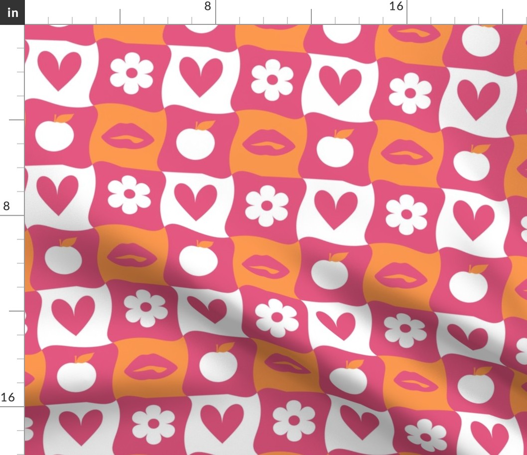  checkerhearts bold-pink-orange