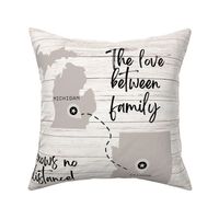 18”x18” pillow graphic MI to AZ